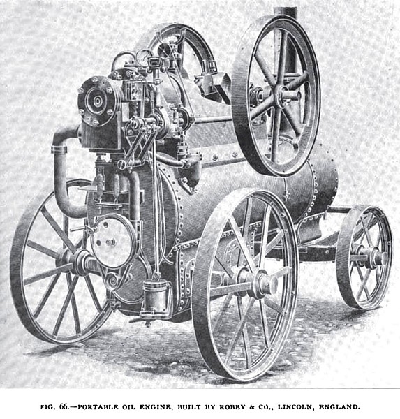 Fig. 66— The Portable Robey Oil Engine